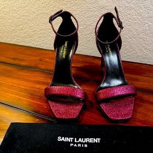 Saint Lauren Glitter Heels